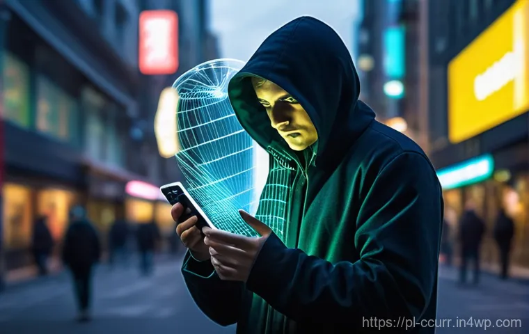 지갑 보안에 관한 최신 연구 결과 - **Prompt:** A person (early 30s, gender-neutral, wearing casual smart attire) is holding a modern sm...