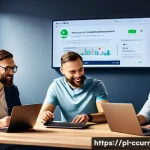 지갑 보안 문제 해결을 위한 커뮤니티 리소스 - A detailed digital illustration of a diverse group of Polish cryptocurrency enthusiasts actively eng...